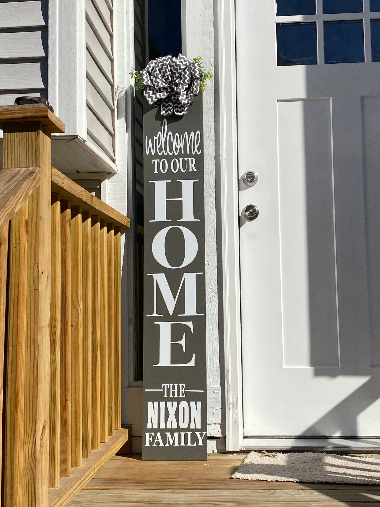 Welcome to Our Home (w/ surname and bow option)