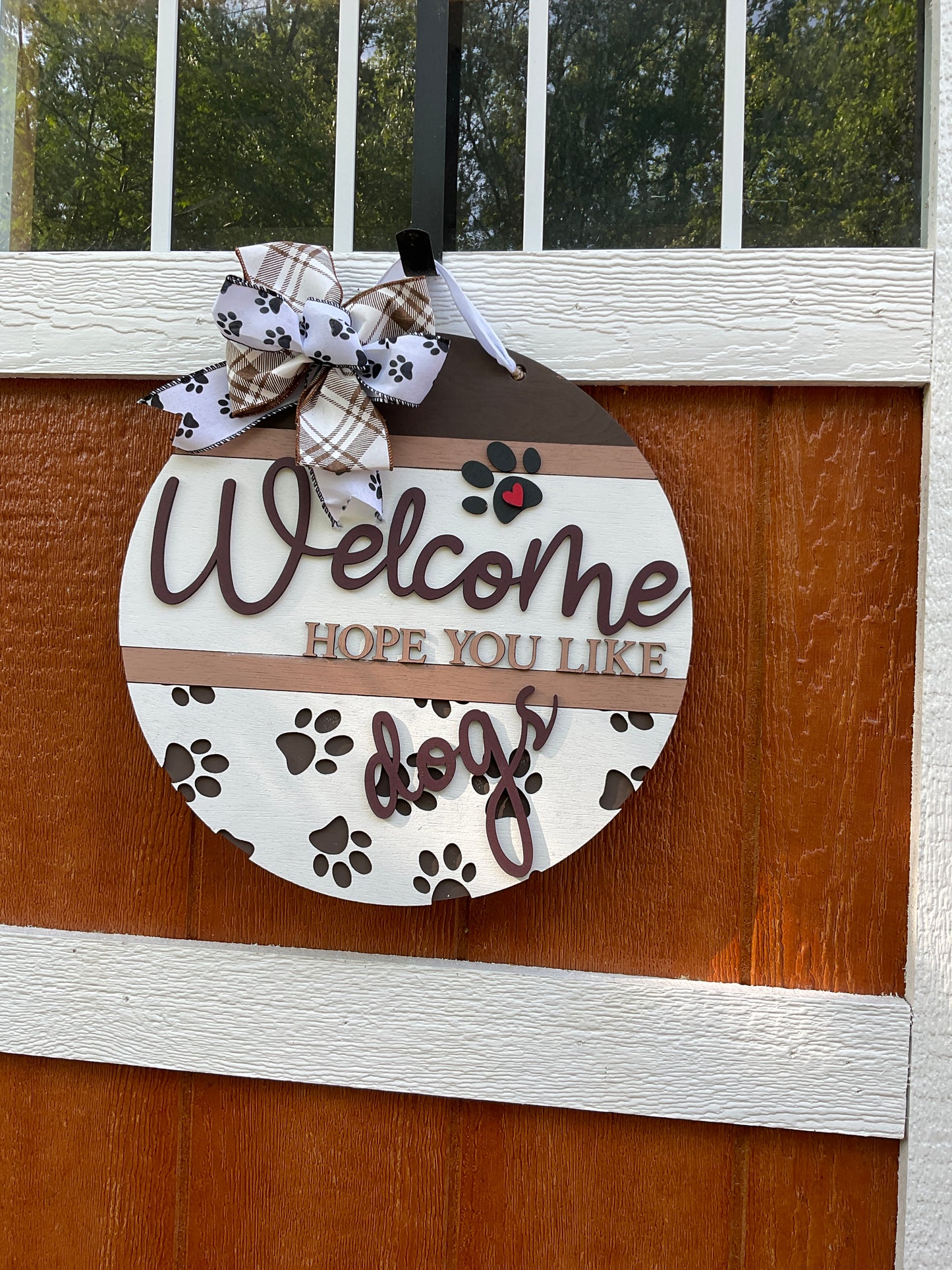 Hope you Like Dogs l Animal Lovers l Pet Welcome Board l Dog Front Door Sign