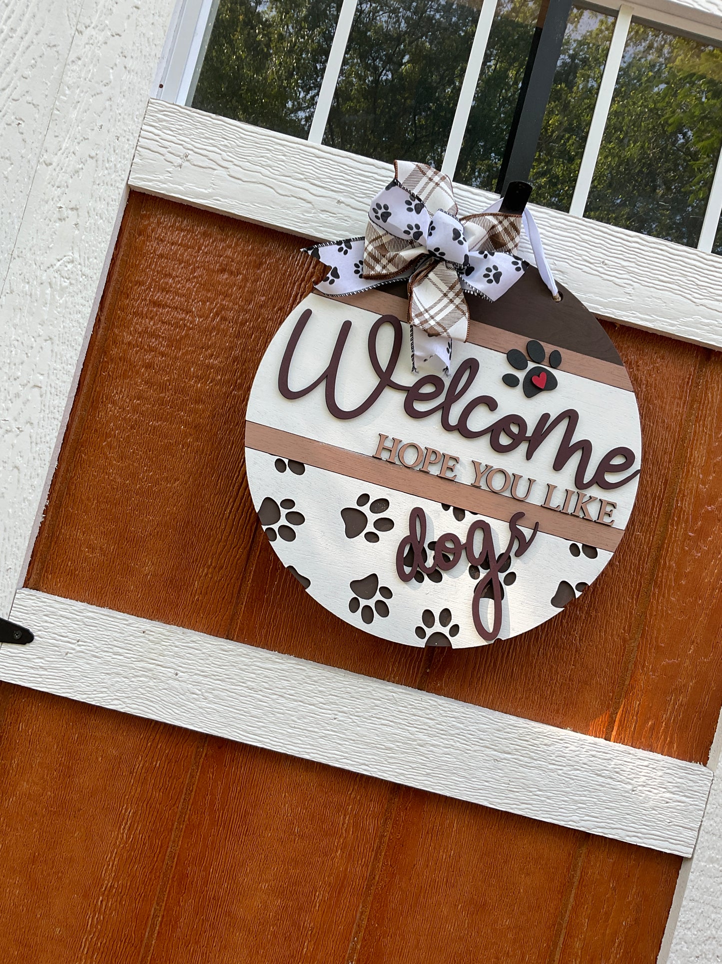 Hope you Like Dogs l Animal Lovers l Pet Welcome Board l Dog Front Door Sign