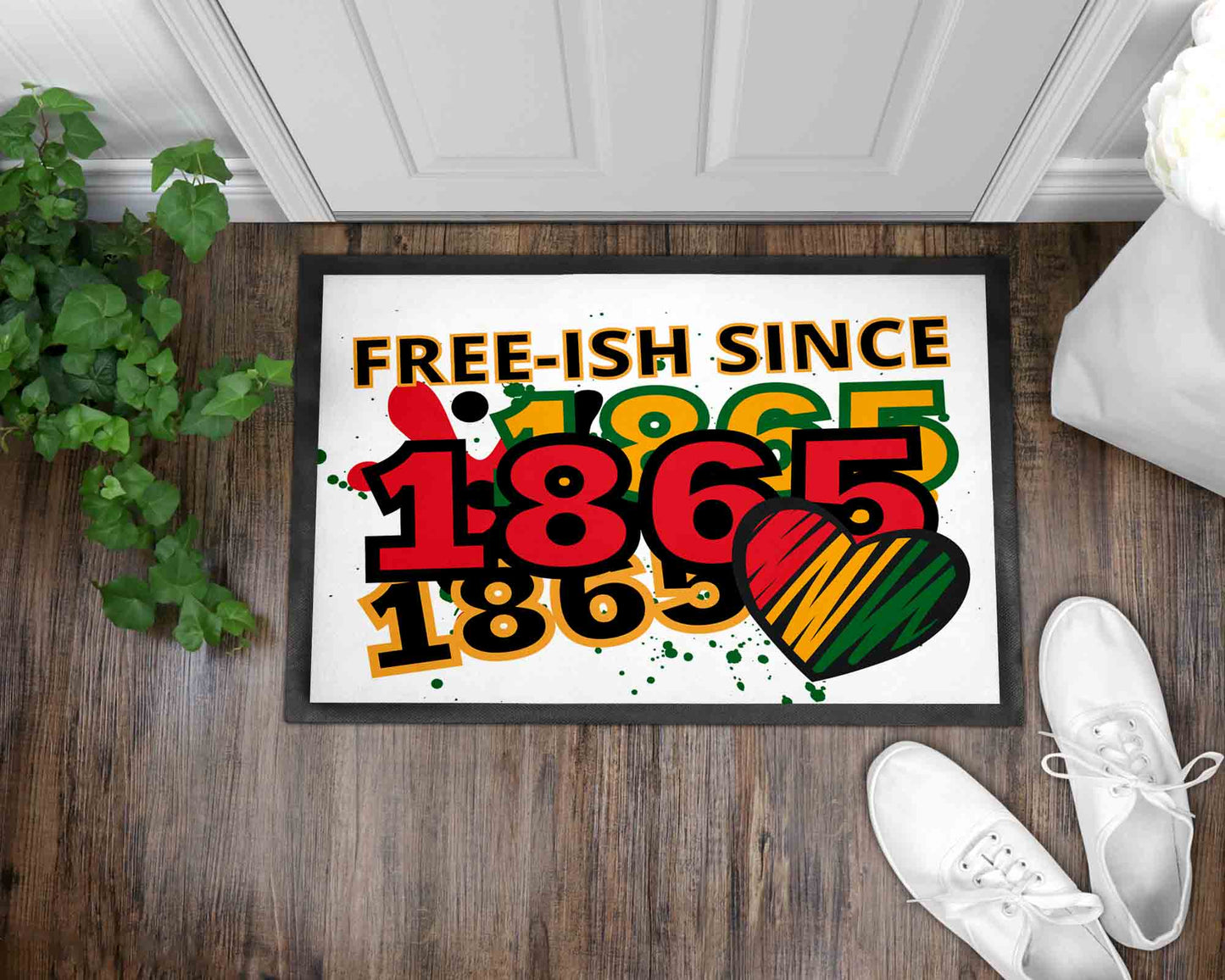 Free-ish Front Door Mat I Welcome Mat I Black History Month I Black History I Front Door Mat I Outdoor Decor l Juneteenth