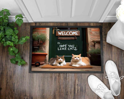 Hope You Like Cats Front Door Mat l Cats Lover Mats l Pet Lovers l Front Door Mats l Entry Mats