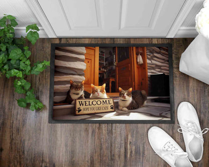 Hope You Like Cats Front Door Mat l Cats Lover Mats l Pet Lovers l Front Door Mats l Entry Mats