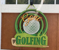 Gone Golfing l Front Door Decor l Home Sign l Sport Sign