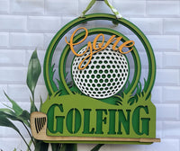 Gone Golfing l Front Door Decor l Home Sign l Sport Sign