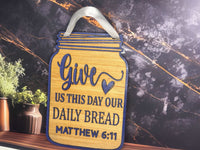 "Give Us This Day" Decorative Cutting Board l Kitchen Decor l Kitchen Cutting Board l Kitchen Wall Decor