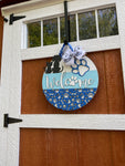 Cats and Dogs Welcomed l Animal Lovers l Pet Welcome Board l Cat Front Door Sign l Dog Welcome