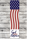 God Bless America Stripes l July 4th Porch Leaner l 5ft Porch Leaner l 3D l Independence Day Porch Leaner
