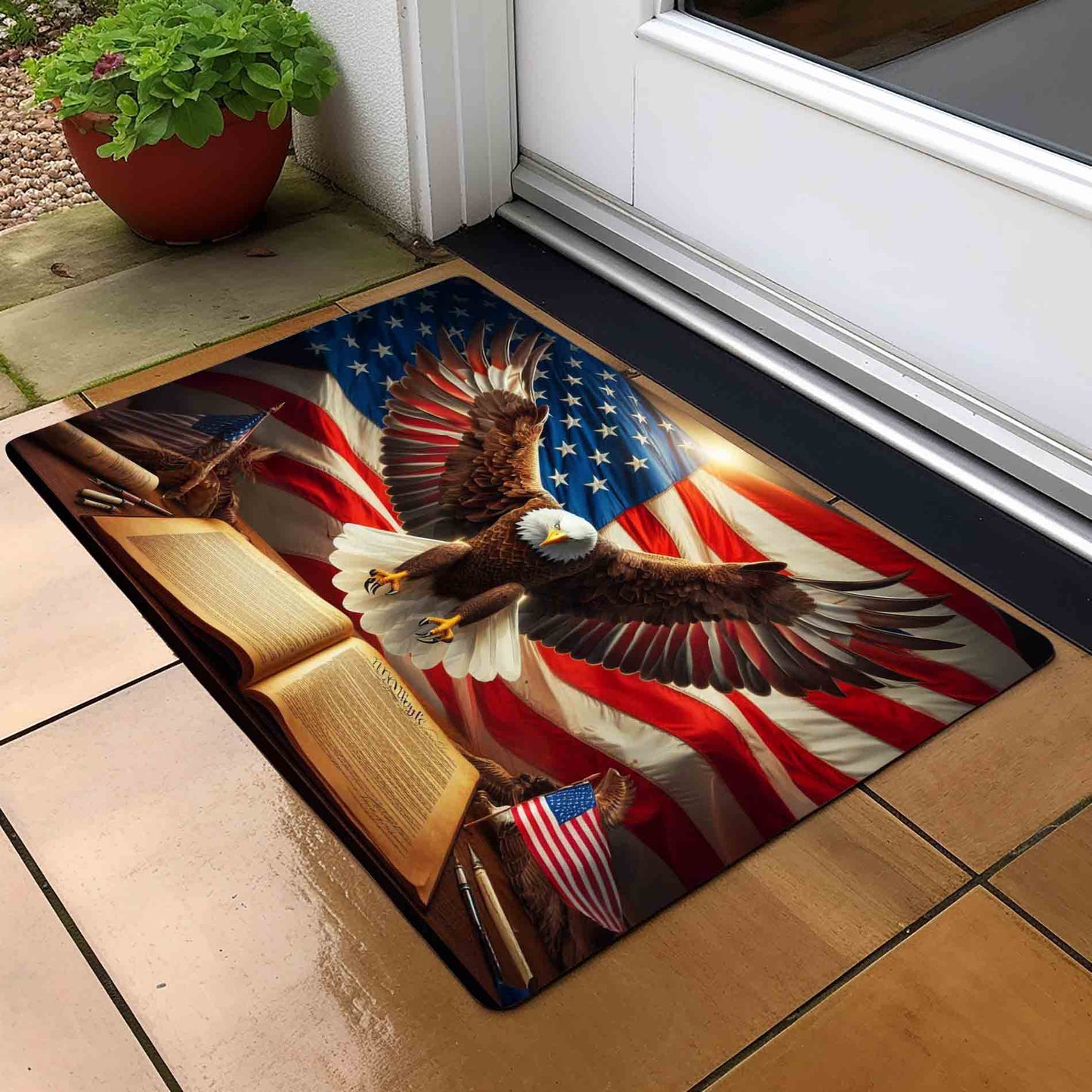 We The People Front Door Mat (Multimat Design) I Independence Day Welcome Mat I July 4th Front Door Mat I Summer Entry Mat I Front Door Mat I Outdoor Decor l July 4th l Independence Day