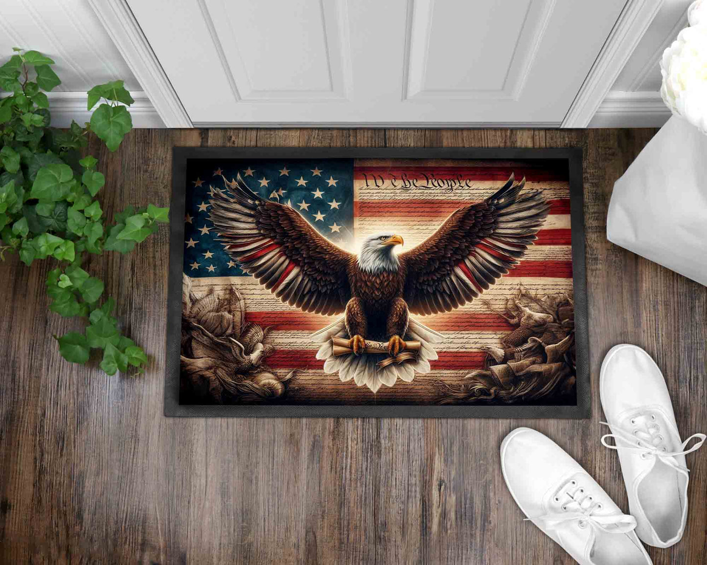 We The People Front Door Mat (Multimat Design) I Independence Day Welcome Mat I July 4th Front Door Mat I Summer Entry Mat I Front Door Mat I Outdoor Decor l July 4th l Independence Day