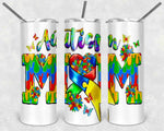 Autism Mom l Autism Awareness Skinny Tumbler l Drinkware l Advocate for Autism Tumbler | Gift for Mom | ASD Awareness | Autism Awareness | Gift for Teacher