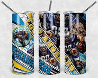 Football Giants Sports 20 oz Insulated Double Wall Stainless Steel Tumbler with Spill Proof Lid and Reusable Straw l Sports Giants l Christmas Gifts l Birthday Gifts