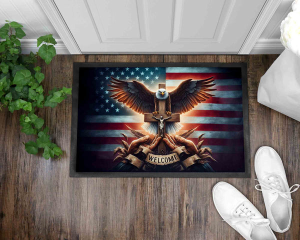 Sacrifice Front Door Mat I Independence Day Welcome Mat I July 4th Front Door Mat I Summer Entry Mat I Front Door Mat I Outdoor Decor l July 4th l Independence Day