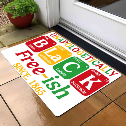 Unapologetically Black Periodic Table Front Door Mat I Welcome Mat I Black History Month I Black History I Front Door Mat I Outdoor Decor l Juneteenth