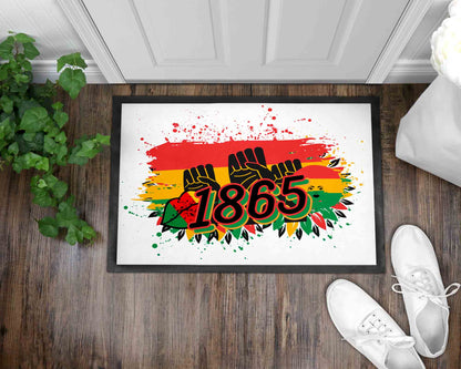 1865 Front Door Mat I Welcome Mat I Black History Month I Black History I Front Door Mat I Outdoor Decor l Juneteenth