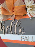 Hello Fall l 3D l Circular Door Hanger l Autumn Home Decor
