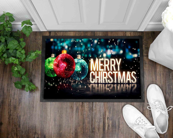 Christmas Lights Front Door Mat I Welcome Mat I Christmas I Holiday Mat I Front Door Mat I Outdoor Decor l Christmas Ornaments
