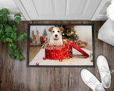 Dog Loving Christmas Front Door Mat I Welcome Mat I Christmas I Holiday Mat I Front Door Mat I Outdoor Decor l Christmas Ornaments