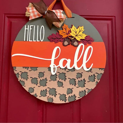 Hello Fall l 3D l Fall Front Door Decor l Autumn Design l Fall Design