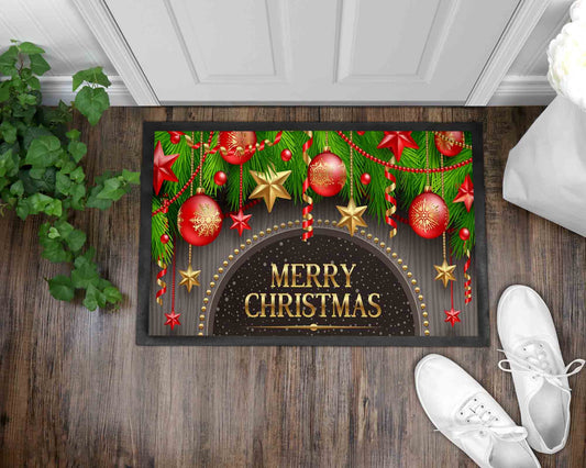 Elegant Christmas Front Door Mat I Welcome Mat I Christmas I Holiday Mat I Front Door Mat I Outdoor Decor l Christmas Ornaments