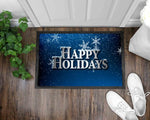 Blue Holidays Christmas Front Door Mat I Welcome Mat I Christmas I Holiday Mat I Front Door Mat I Outdoor Decor l Christmas Ornaments