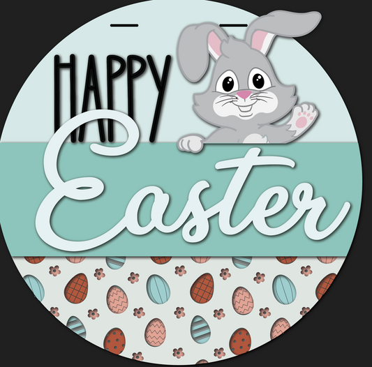 Welcoming Bunny l Easter/Resurrection Sunday Home Boards l Circular Home Signs l Welcome Sign l Home Decor l Easter Decor l Easter Front Porch Decor l Spring Front Porch Decor