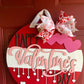 Happy Valentines Day Hanging Hearts Front Door Hanger | Front Door Decor | Entry Way Wall Decor | Welcome Sign I Porch Leaner I Valentine l Love