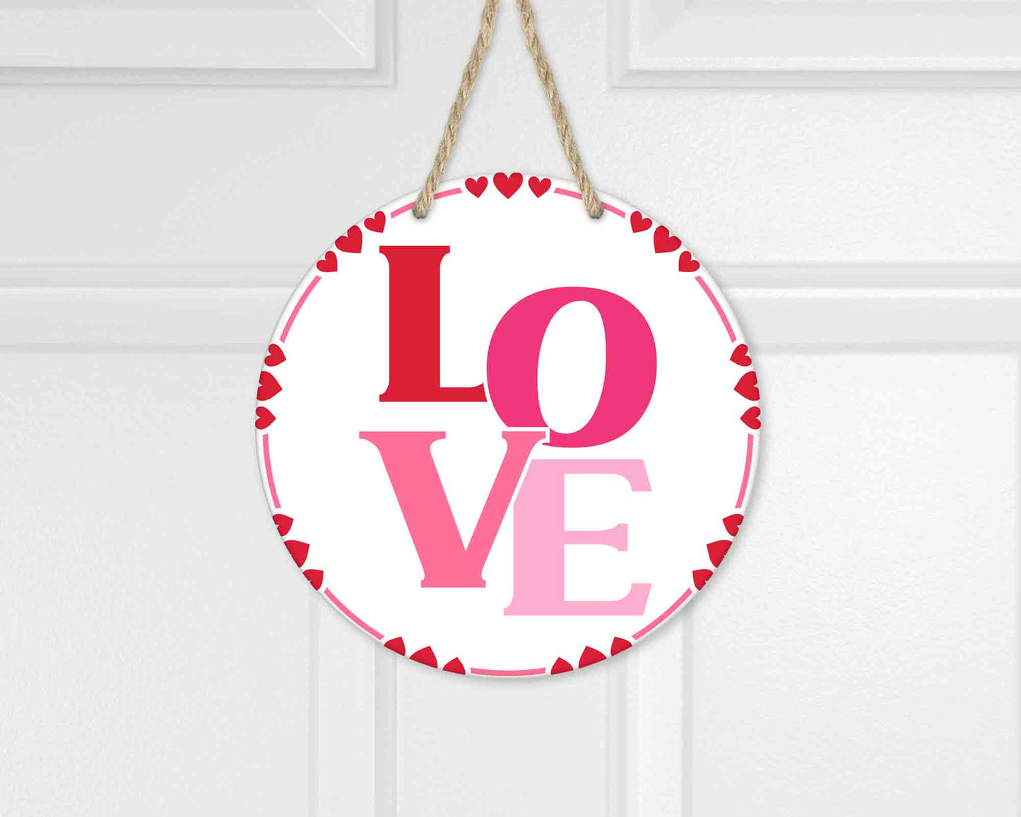 "Love" Valentine Front Door Hanger | Front Door Decor | Entry Way Wall Decor | Welcome Sign I Porch Leaner I Valentine l Love