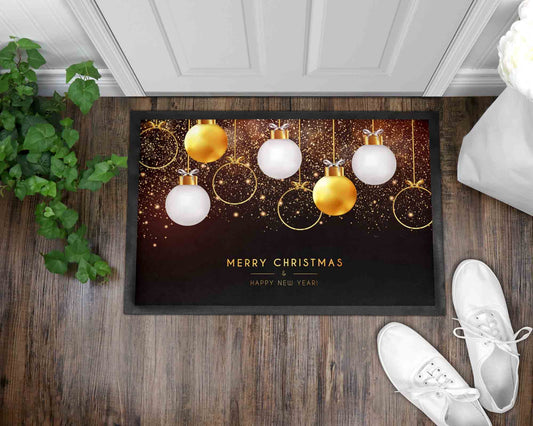 New Year Night Christmas Front Door Mat I Welcome Mat I Christmas I Holiday Mat I Front Door Mat I Outdoor Decor l Christmas Ornaments