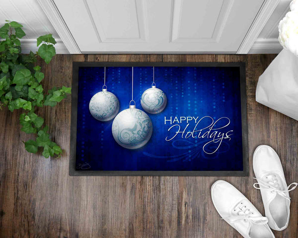 Silverlining Christmas Front Door Mat I Welcome Mat I Christmas I Holiday Mat I Front Door Mat I Outdoor Decor l Christmas Ornaments