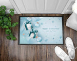 Baby Blue Christmas Front Door Mat I Welcome Mat I Christmas I Holiday Mat I Front Door Mat I Outdoor Decor l Christmas Ornaments