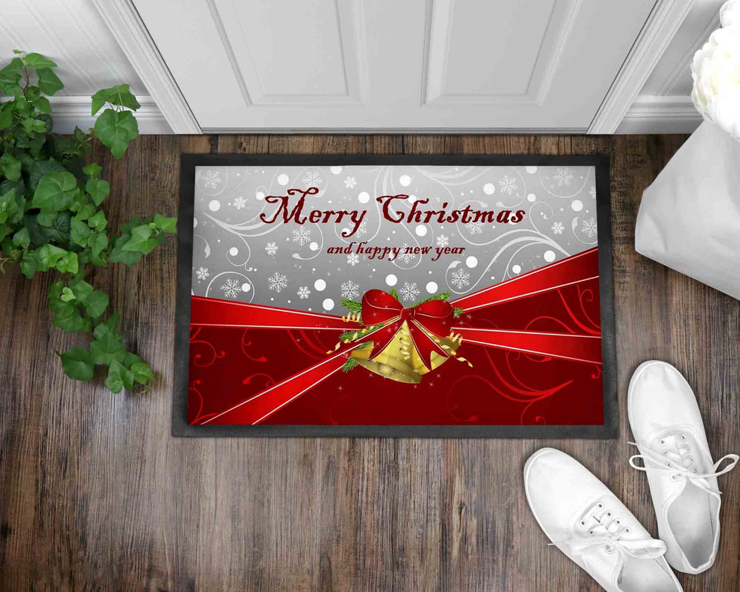 The Gift Christmas Front Door Mat I Welcome Mat I Christmas I Holiday Mat I Front Door Mat I Outdoor Decor l Christmas Ornaments
