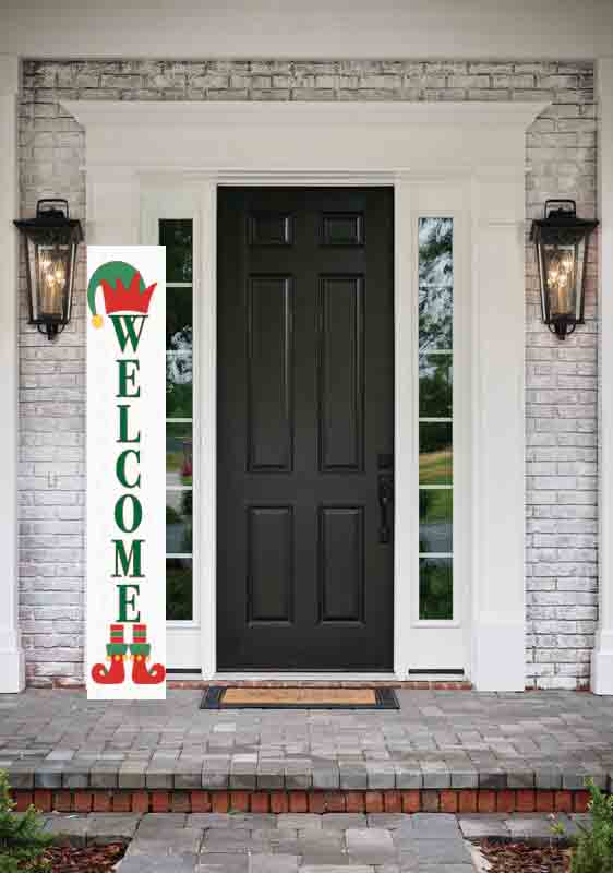 Elf Welcome Christmas l Holiday Porch Leaner l 5ft Porch Leaner l 3D l Christmas