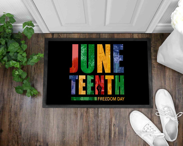 Freedom Day Front Door Mat I Welcome Mat I Juneteenth l Freedom Day l Black History Month I Black History I Front Door Mat I Outdoor Decor l Juneteenth