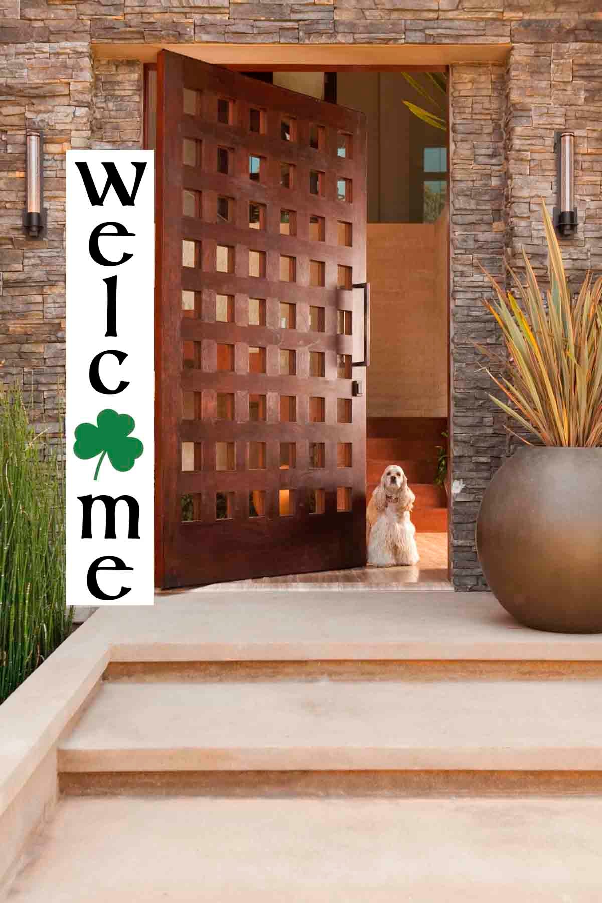 Welcome Shamrock I St. Patricks Day I St. Patricks Day Decor I Outdoor Decor l Porch Leaner l 5ft Porch Leaner