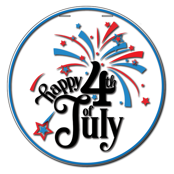 Happy July 4th Door Round l July 4th Circular Porch Sign l  Independence Day Circular Porch Sign l