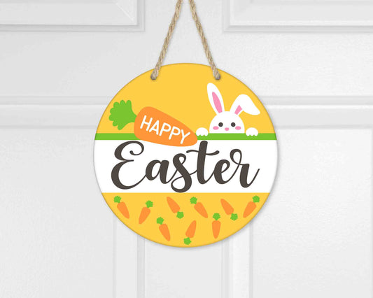 Happy Easter l Easter/Resurrection Sunday Home Boards l Circular Home Signs l Welcome Sign l Home Decor l Easter Decor l Easter Front Porch Decor l Spring Front Porch Decor