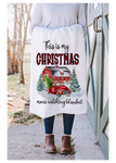 Christmas Movie Red Truck Fleece Throw l Hallmark Movie Watching Blankets l Christmas Blankets l Fleece Blanket
