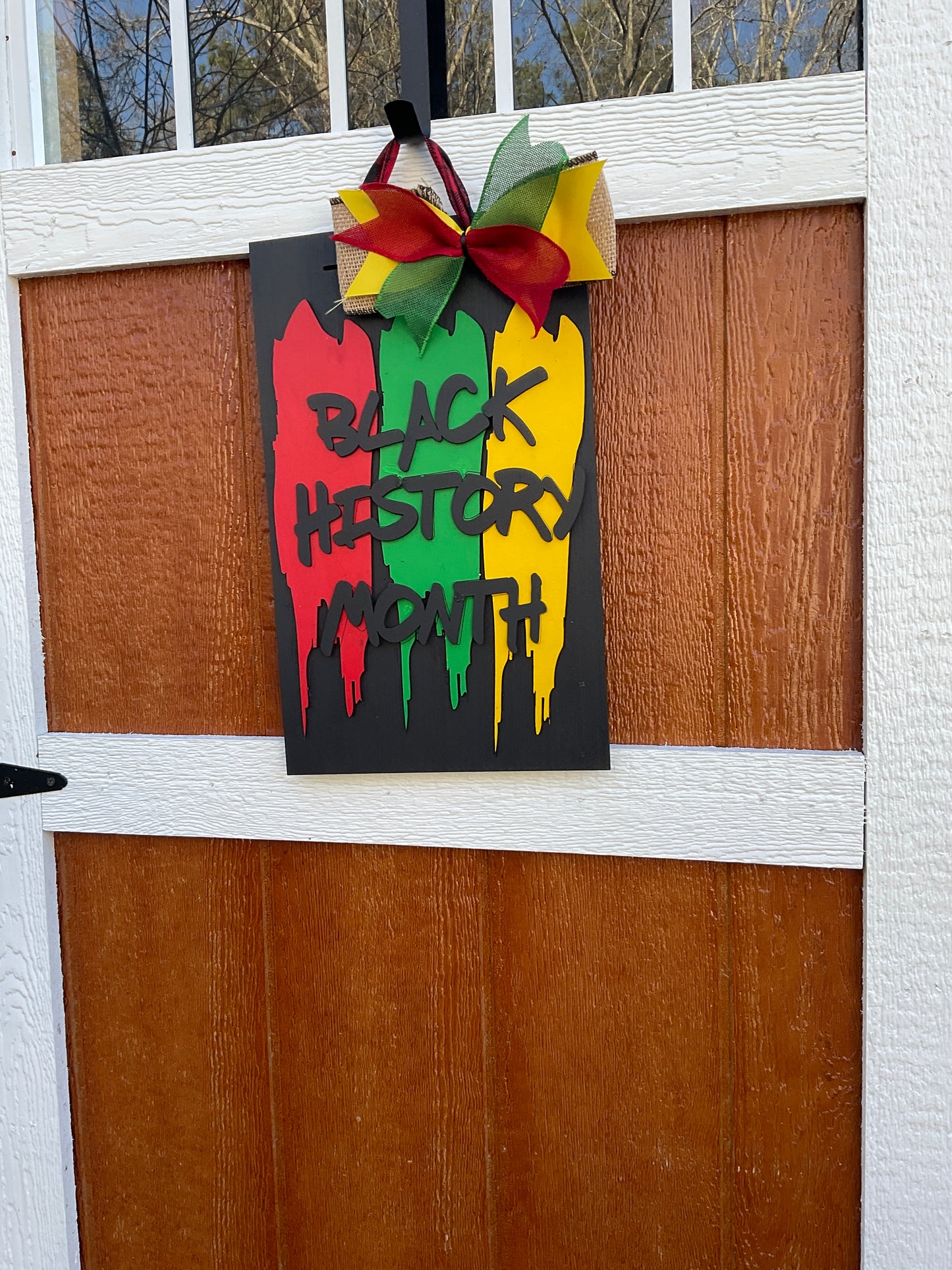 Black History Stripes Welcome Board l 3D l Black History Front Door Decor l Black History Month l Juneteenth