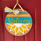 Welcome Sunflowers l Circular Door Hanger l Sunflowers l Summer Door Hanger