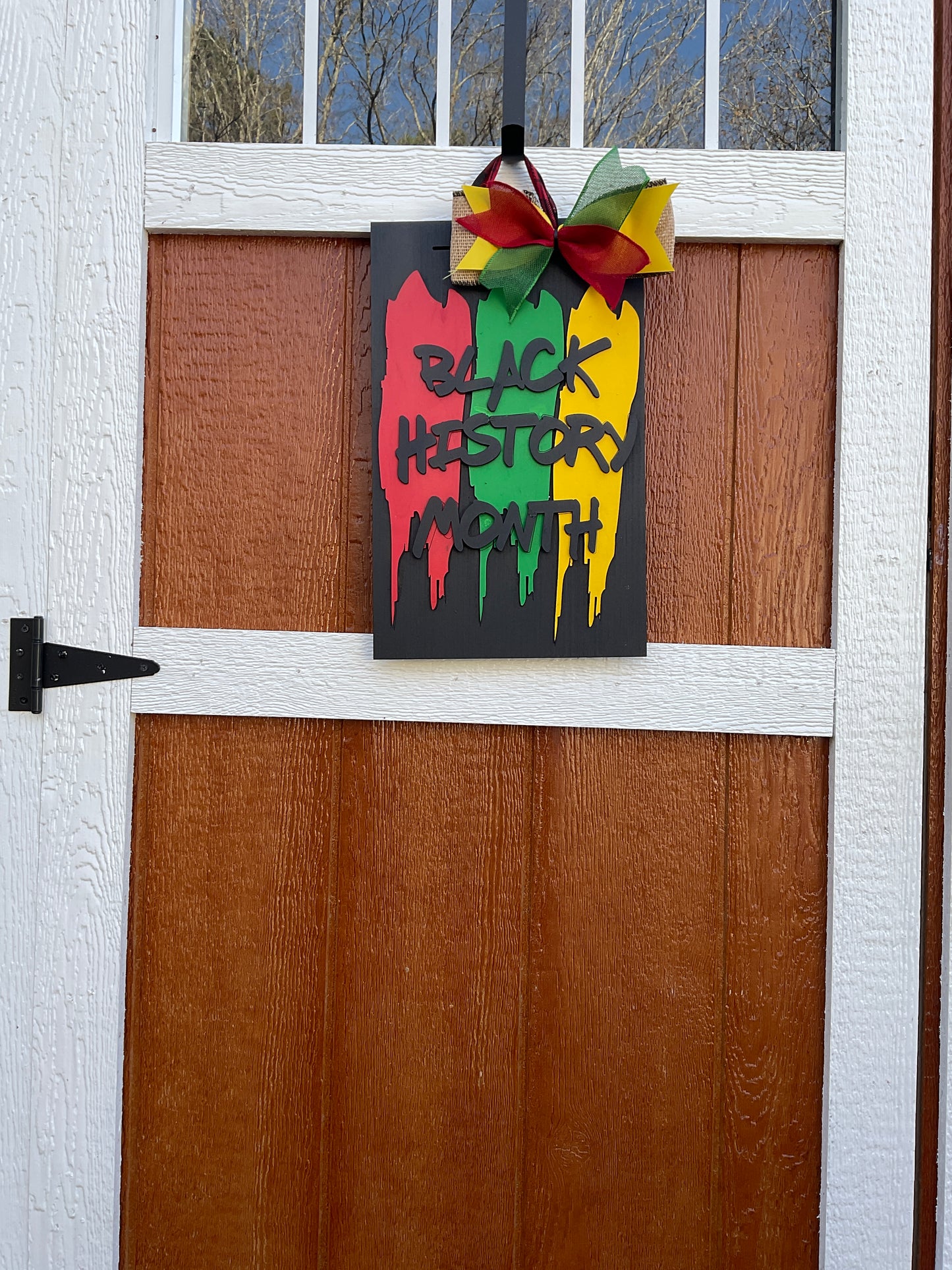 Black History Stripes Welcome Board l 3D l Black History Front Door Decor l Black History Month l Juneteenth