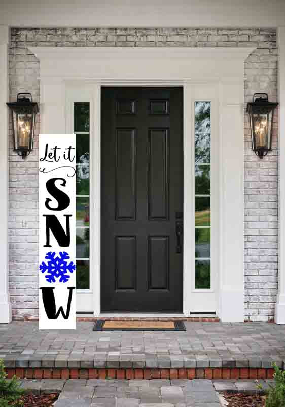 Let It Snow l Christmas Porch Leaner l 4ft Porch Leaner l 3D l Winter Sign