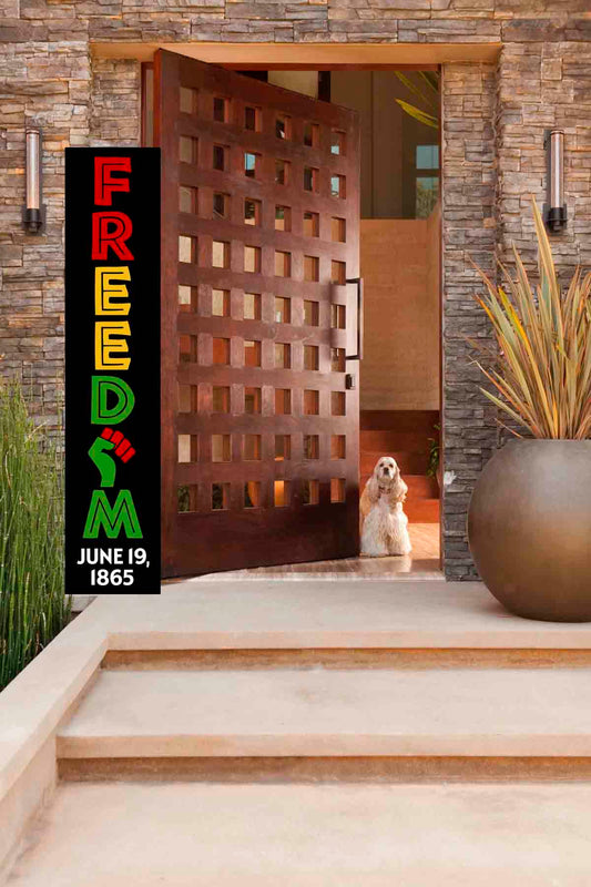 Freedom Welcome Sign l 3D l Black History Front Door Decor l Black History Month l Juneteenth