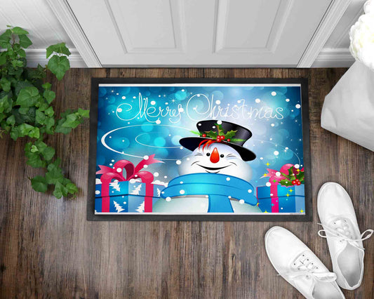 Snowman Christmas Front Door Mat I Welcome Mat I Christmas I Holiday Mat I Front Door Mat I Outdoor Decor l Christmas Ornaments