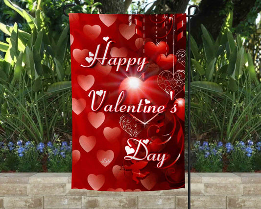 Velvet Hearts Valentines Day Garden Flag l Yard Decor l Single Sided Flag l Hearts l Valentines Decor l Valentines