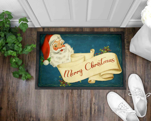 Vintage Christmas Front Door Mat I Welcome Mat I Christmas I Holiday Mat I Front Door Mat I Outdoor Decor l Christmas Ornaments