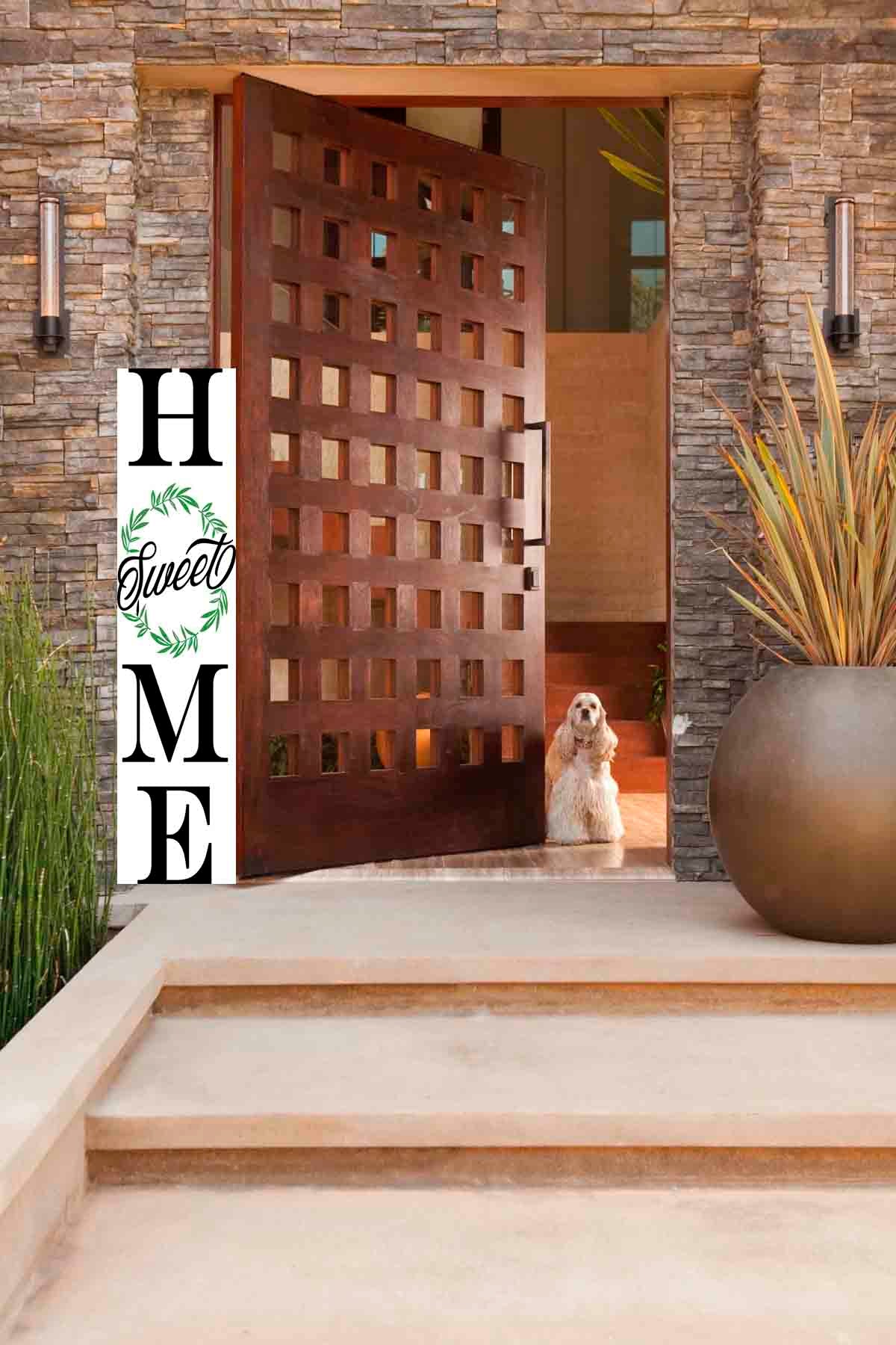 Home Sweet Home (Circle) l 4ft Porch Leaner l Home Welcome Sign
